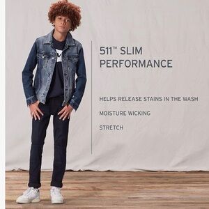 EUC Boys Levi’s 511 Slim Performance Jeans in 8Reg and 12Reg!